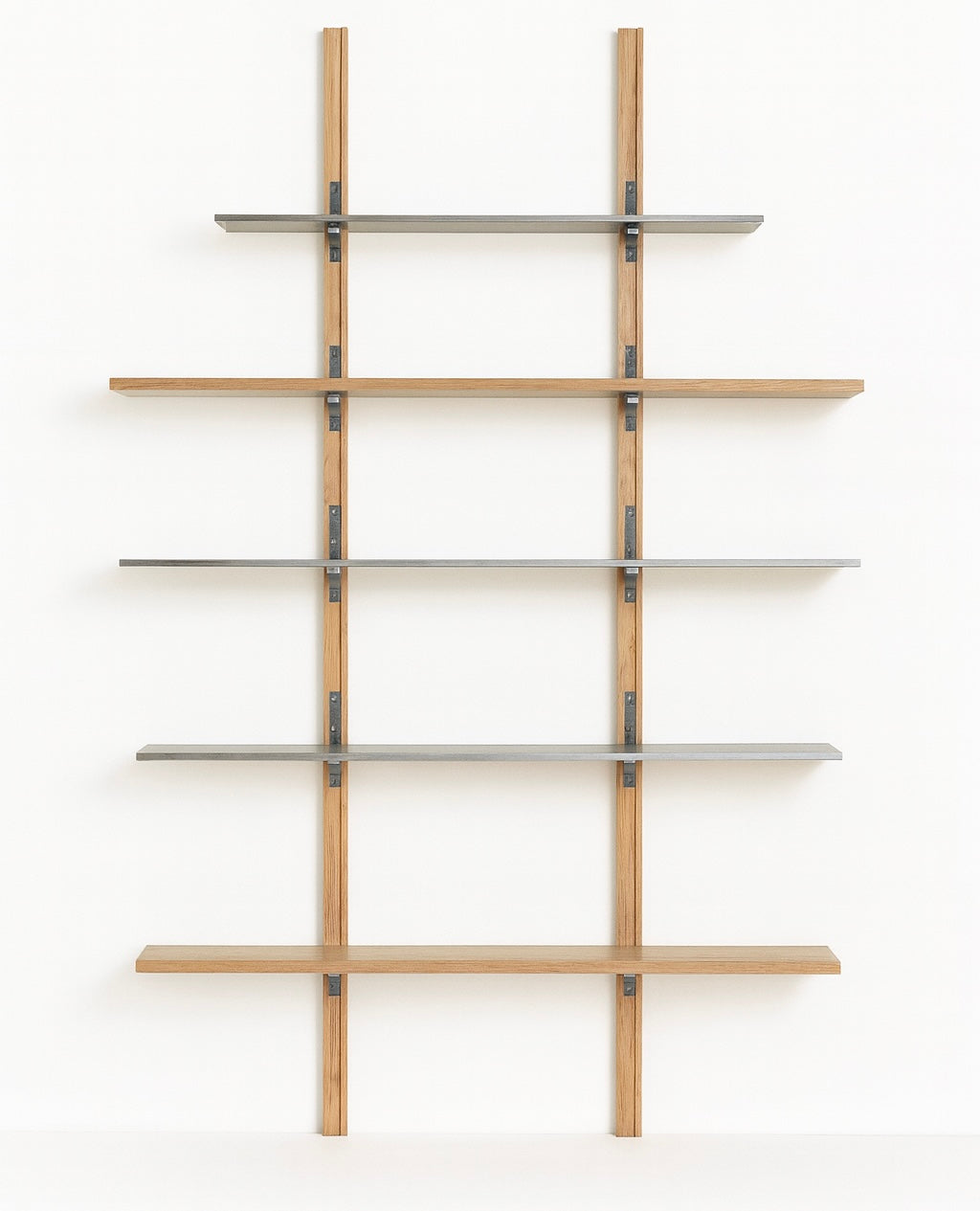 Custom Iron and Wood Bookshelf