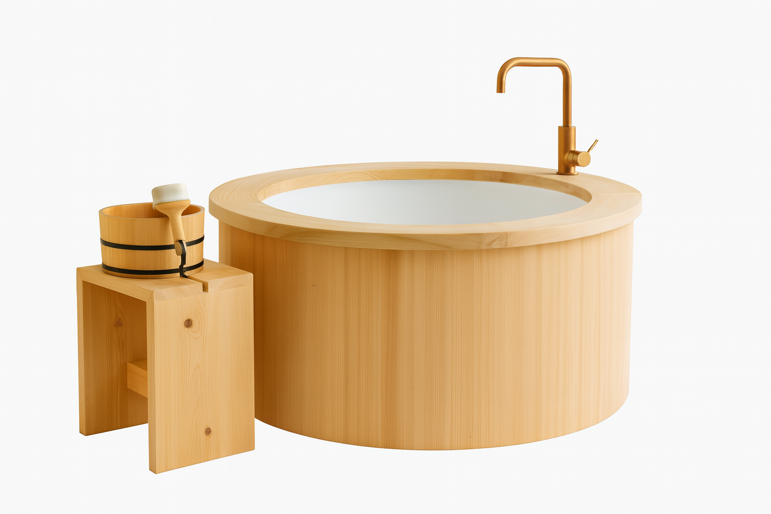 Custom Japanese Hinoki Soaking Tub